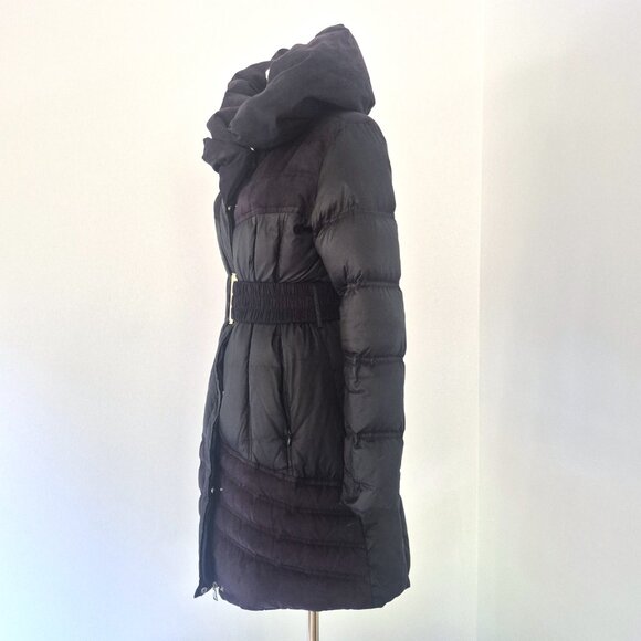 Marciano black belted puffer coat, S - Picture 2 of 15
